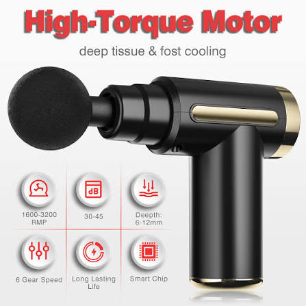 Professional Handheld Deep Tissue Massage Gun with 4 Heads